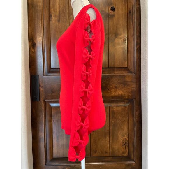 Ted Baker Women’s Yonoh Cutout Bow-Sleeve Sweater in Red size 8 - Picture 3 of 8